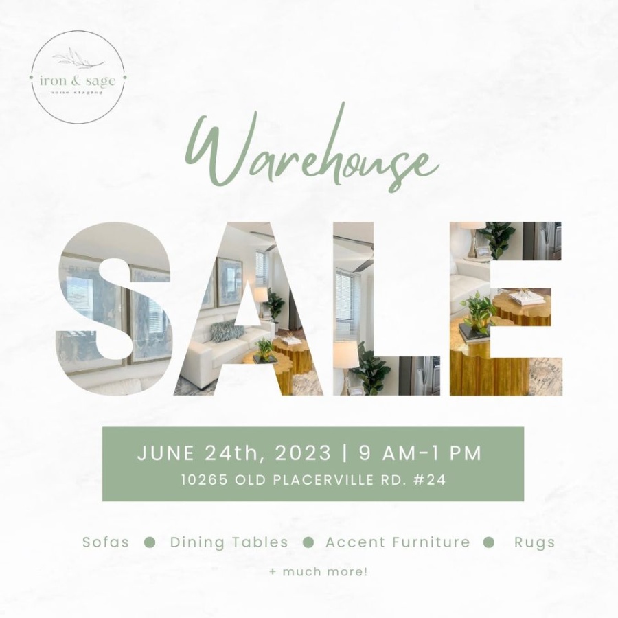 Iron and Sage Home Staging Warehouse Sale