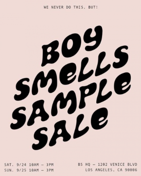 Boy Smells Sample Sale