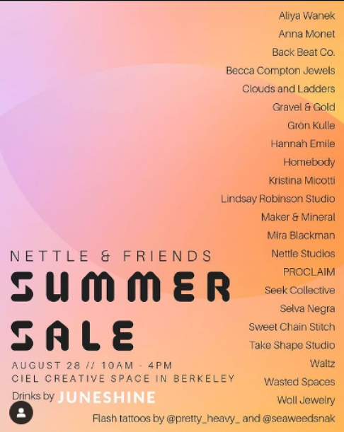 Nettle Studios and Friends Summer Sale