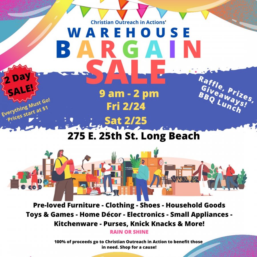 Christian Outreach in Action Warehouse Bargain Sale