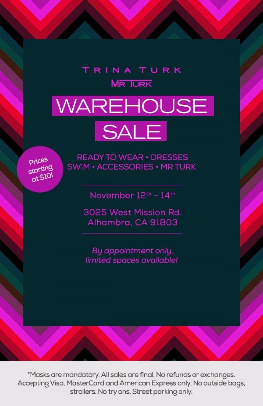 Trina Turk and Mr Turk Warehouse Sale