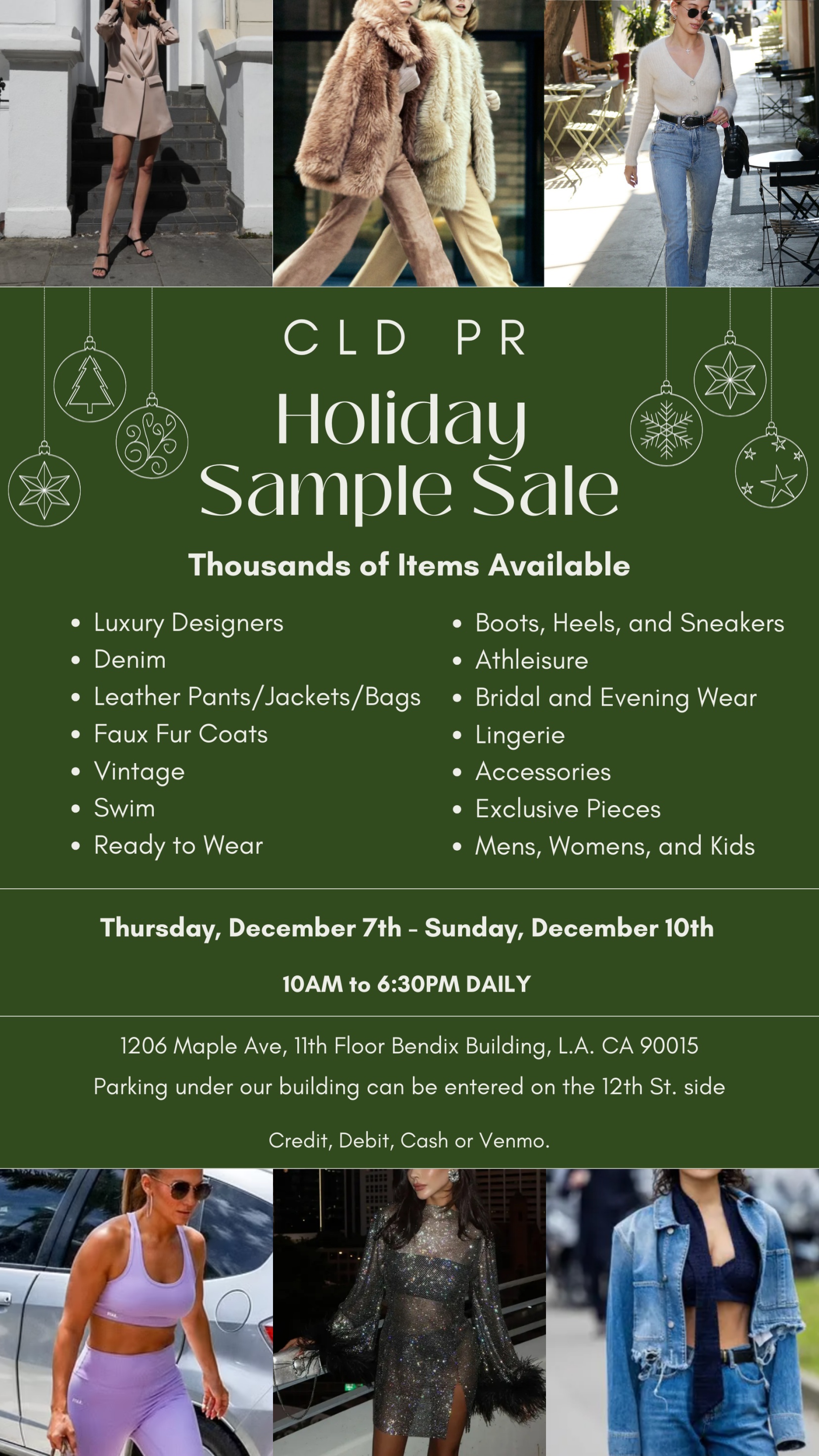 CLD PR Holiday Sample Sale 