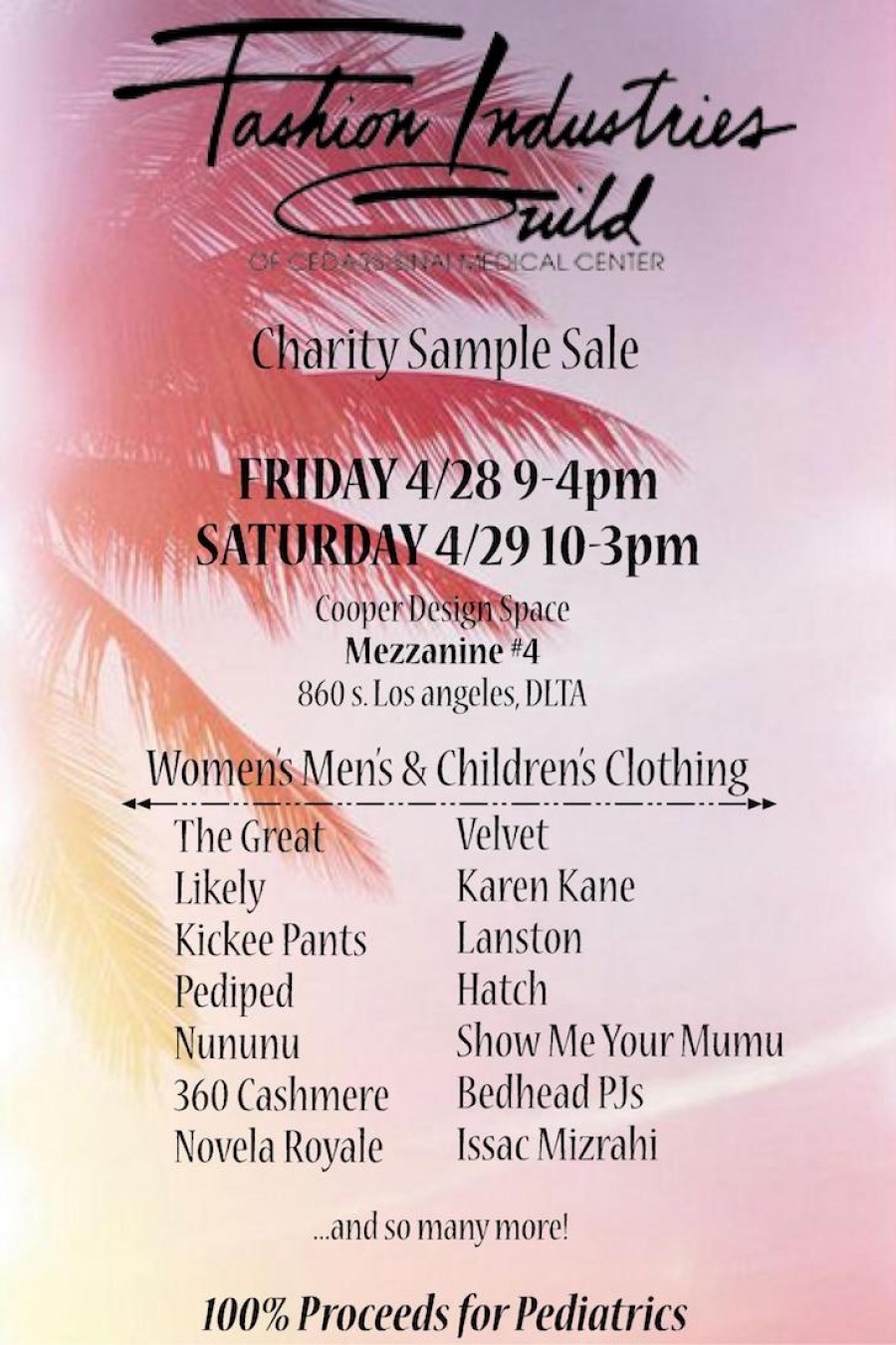 Fashion Industries Guild Charity Sample Sale