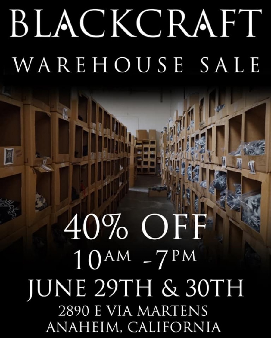 Blackcraft Warehouse Sale