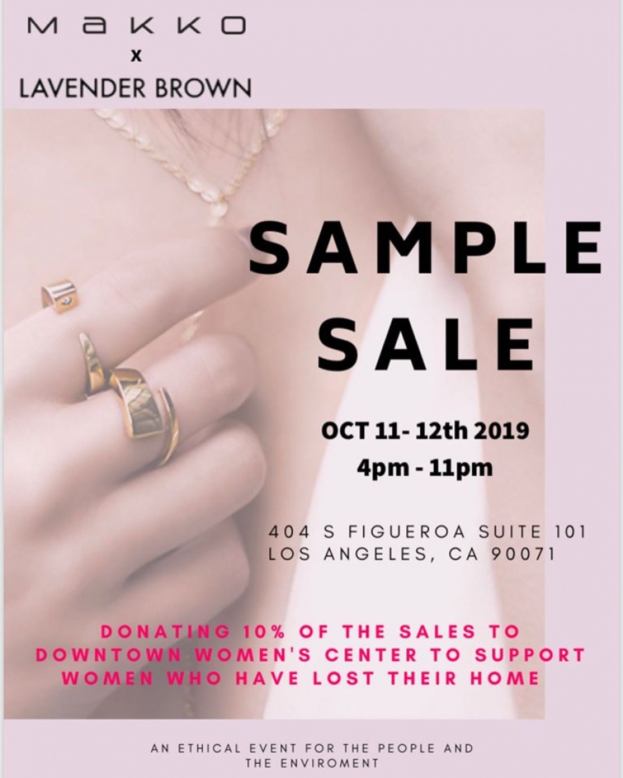 MAKKO and Lavender Brown Sample Sale
