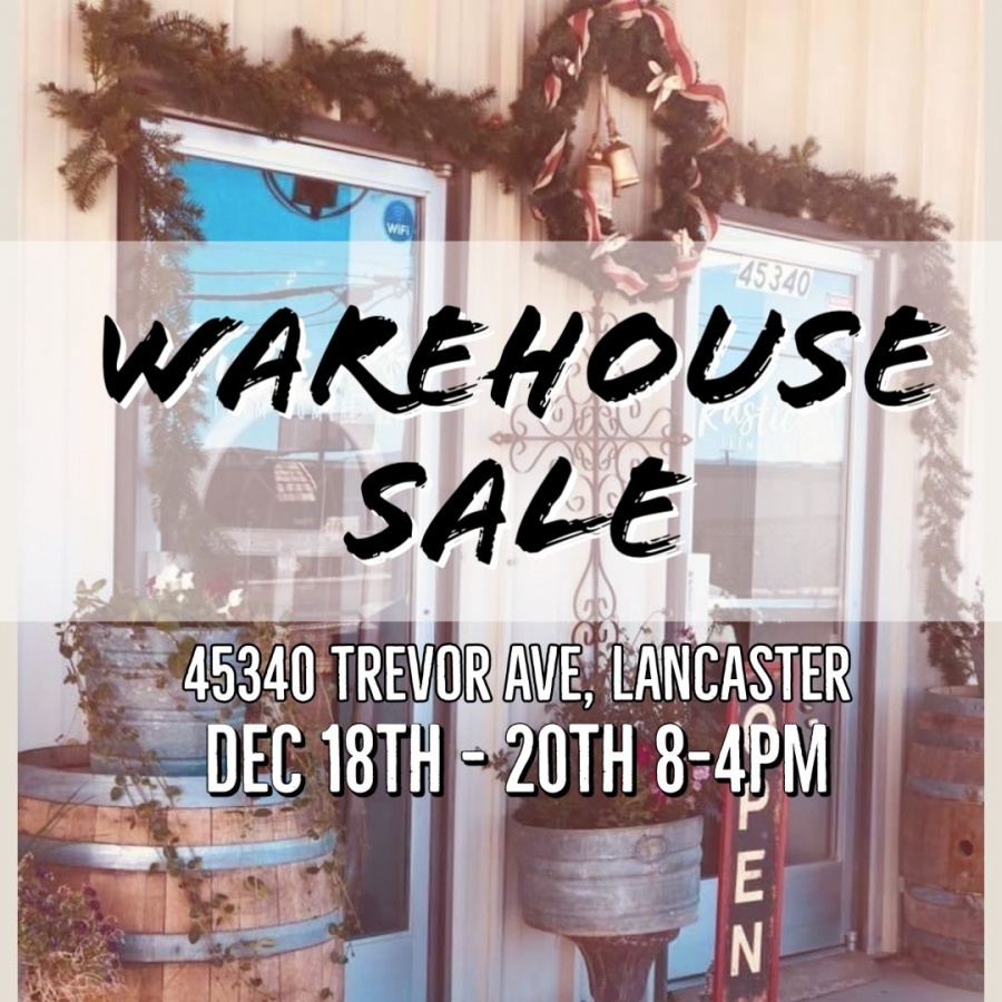Rustic Farm Home End of the Year Warehouse Sale