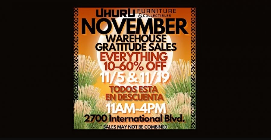 Uhuru Furniture and Collectibles Warehouse Gratitude Sale