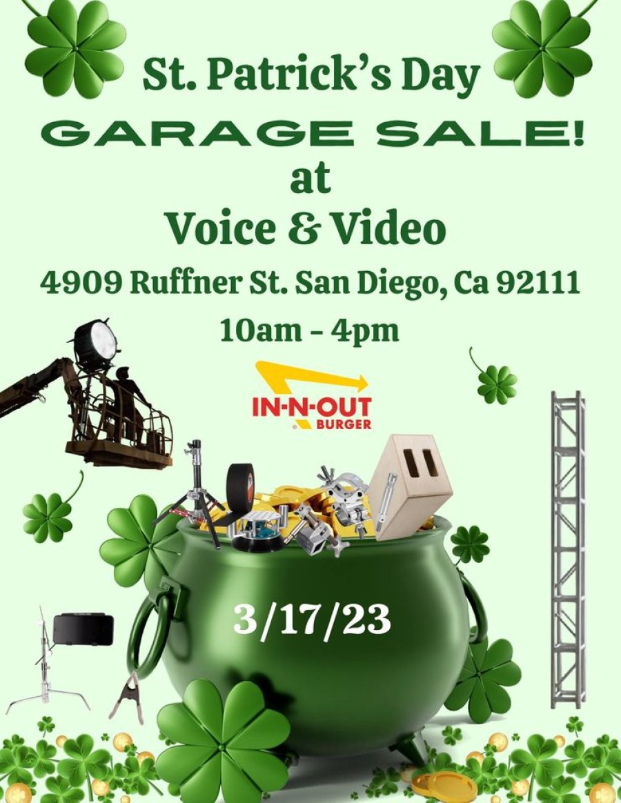 Voice and Video St Patricks Day Garage Sale