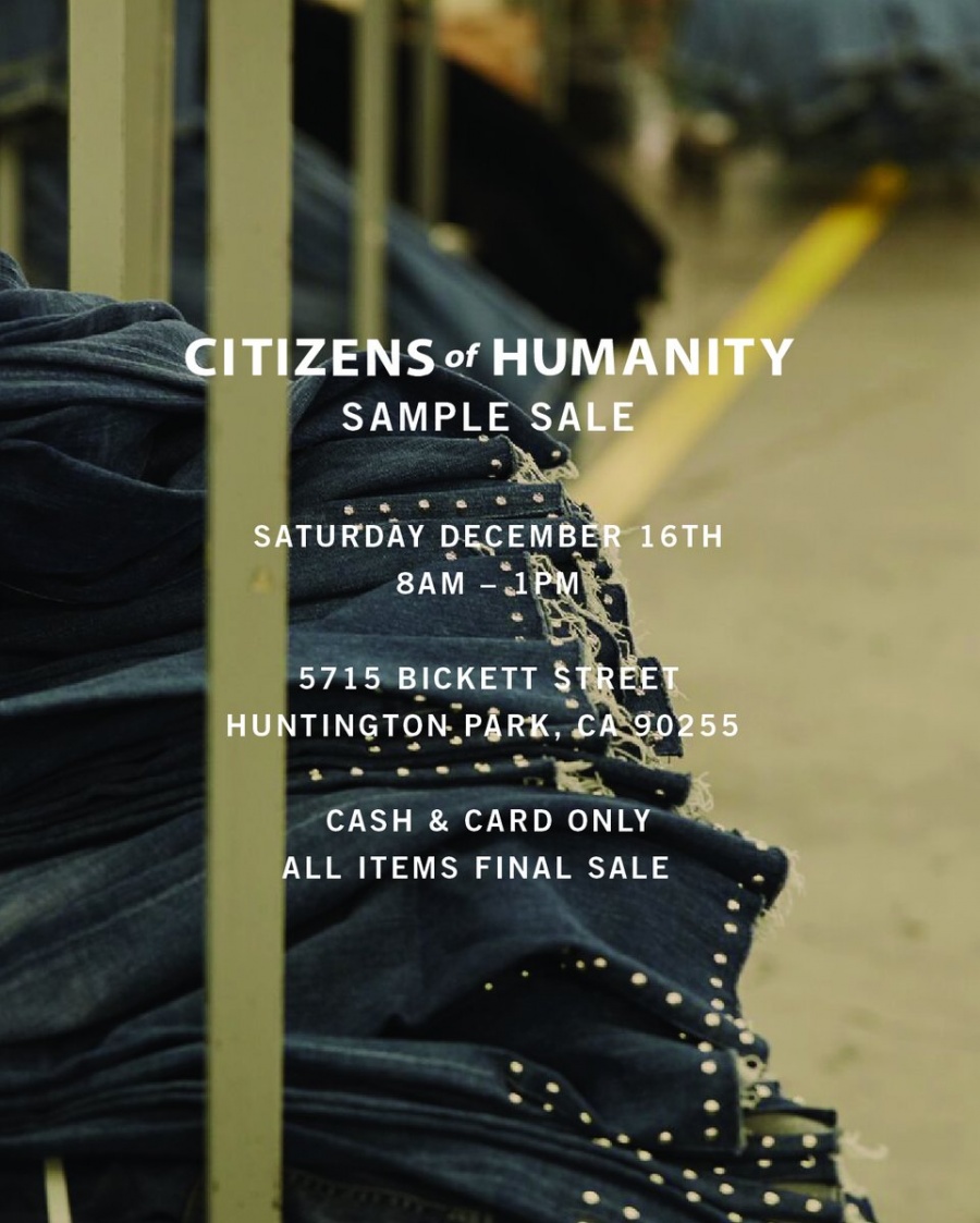 Citizens of Humanity Sample Sale