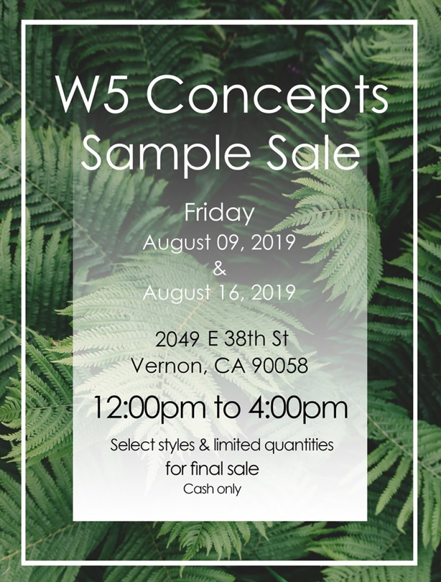 W5 Concepts Sample Sale