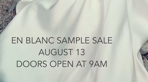 En Blanc Sample Sale