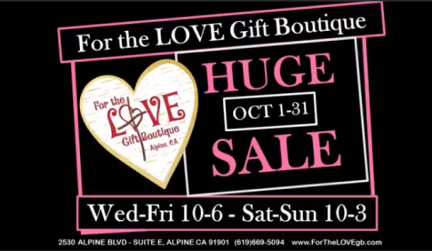 For the LOVE Gift Boutique's Clearance Sale