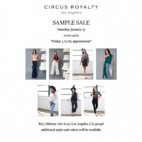 Circus Royalty Sample Sale