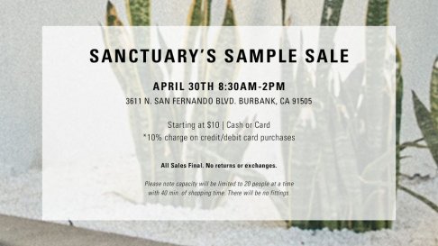 Sanctuary Clothing Sample Sale