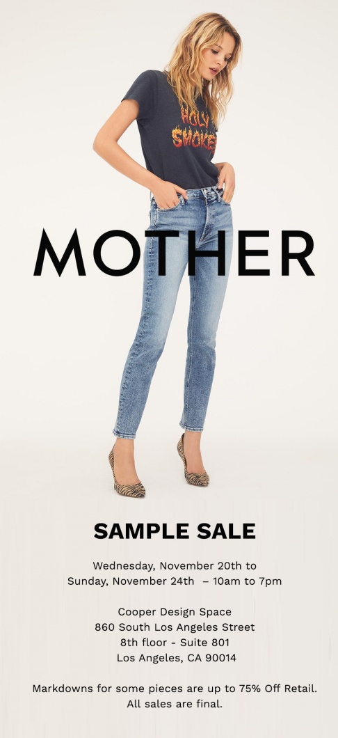Mother Denim Sample Sale