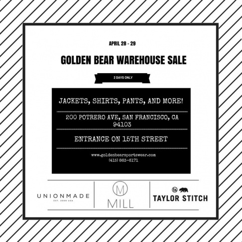 Golden Bear warehouse sale