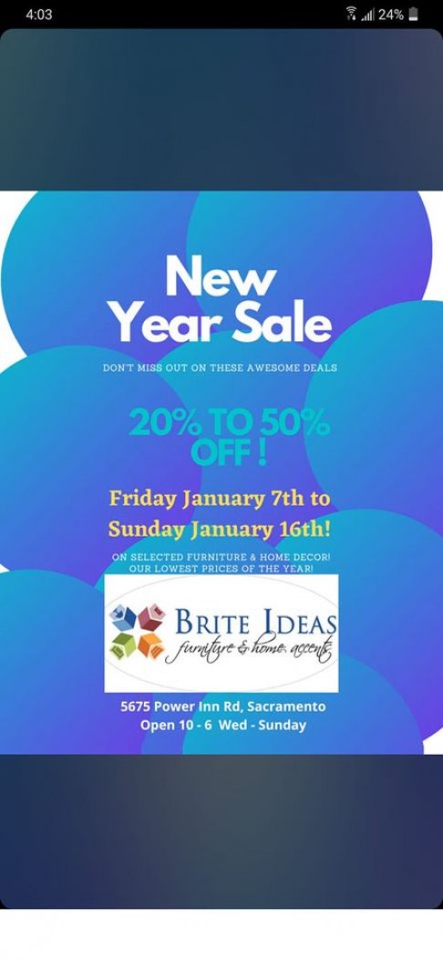 Brite Ideas Furniture JANUARY CLEARANCE SALE