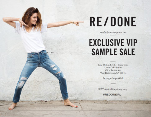RE/DONE Sample Sale