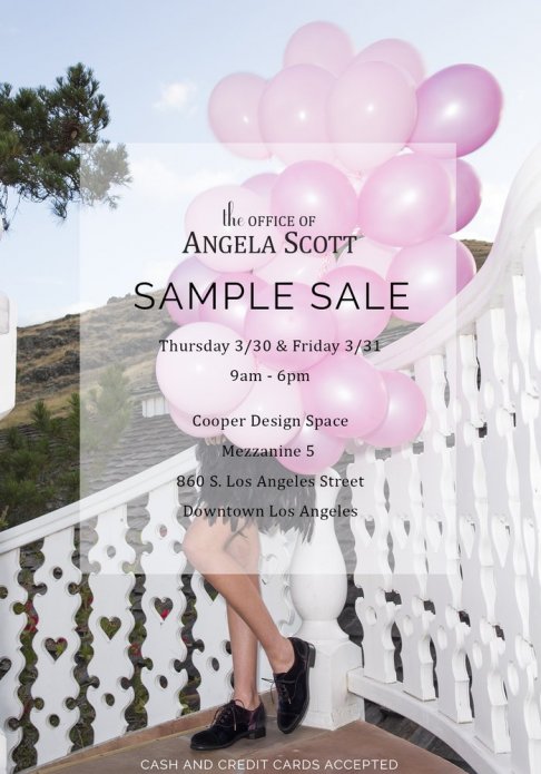 The Office of Angela Scott sample sale