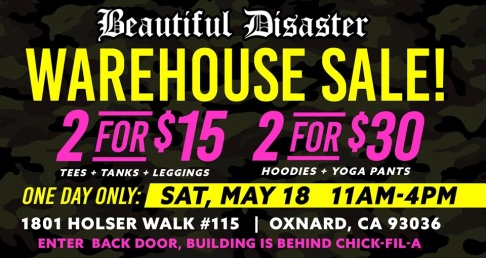 Beautiful Disaster Warehouse Sale