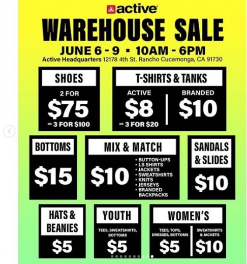 Active Ride Shop Warehouse Sale