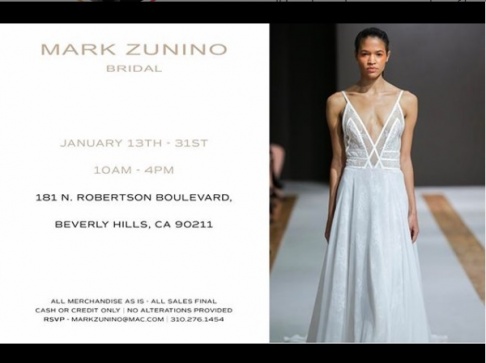 Mark Zunino Annual Bridal Sample Sale