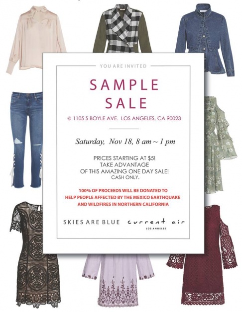 Skies Are Blue & Current Air Sample Sale