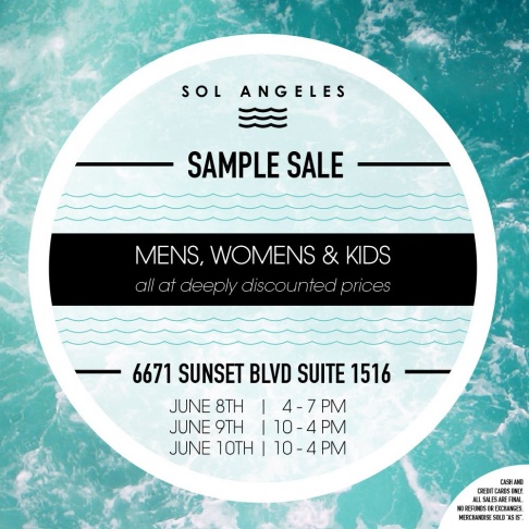 Sol Angeles sample sale