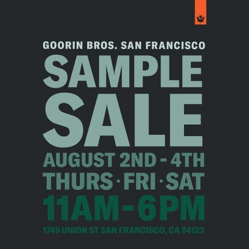 Goorin Bros Sample Sale