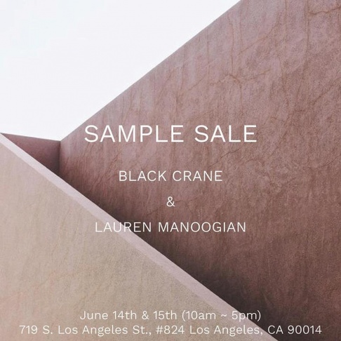Black Crane and Lauren Manoogian Sample Sale