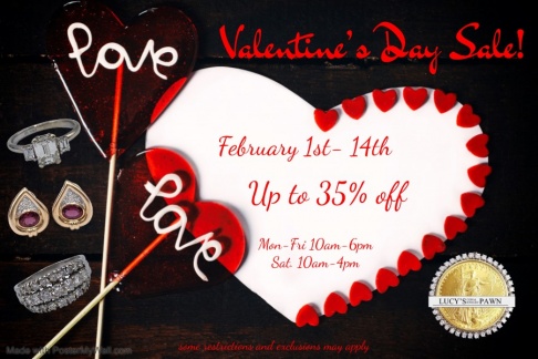 Lucy's Coin and Jewelry Pawn Valetines Day Sale