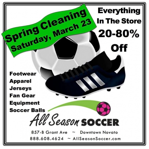All Season Soccer and Sport Spring Clearance Sale