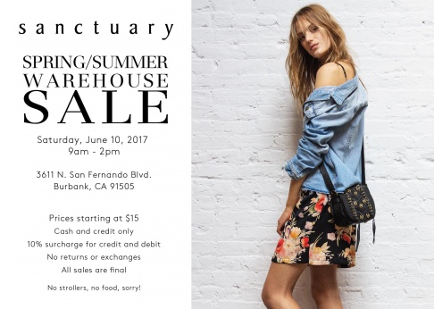 Sanctuary Spring/Summer Warehouse Sale