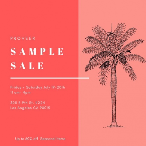 Proveer Sample Sale