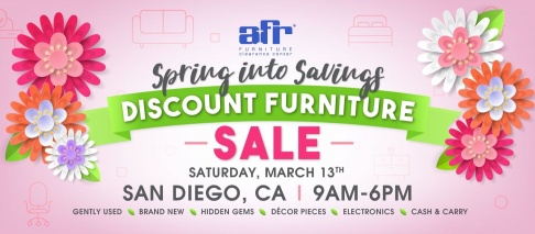 AFR Clearance Center Spring into Savings Furniture Sale - San Diego