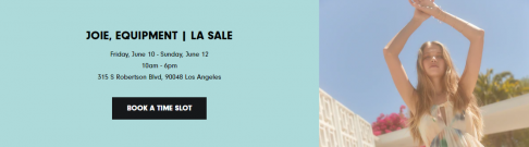 Joie and Equipment Sample Sale