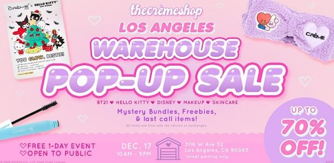 The Crème Shop Warehouse Pop-Up Sale