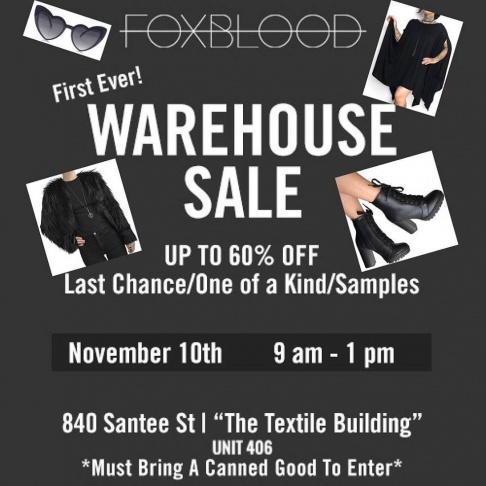 FOXBLOOD Warehouse Sale
