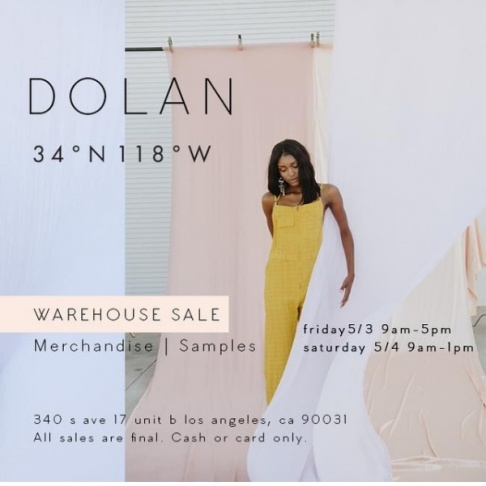 Dolan and 34°N 118°W Warehouse Sale