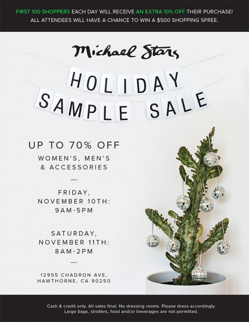 Michael Stars Holiday Sample Sale