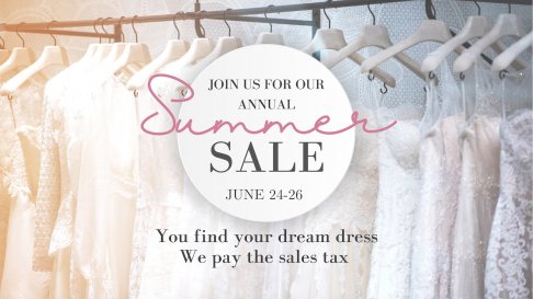 Elegant Lace Bridal Annual Summer Sale