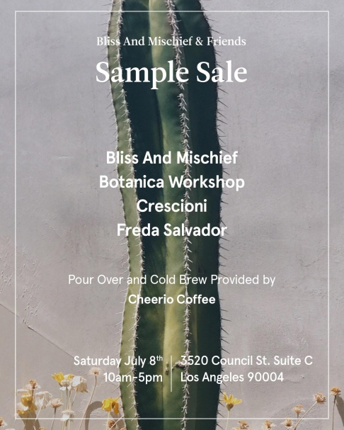 Bliss And Mischief & Friends Sample Sale