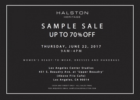 Halston Heritage Sample Sale
