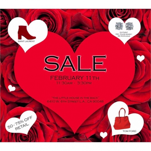 A List Sample Sale Valentines Event