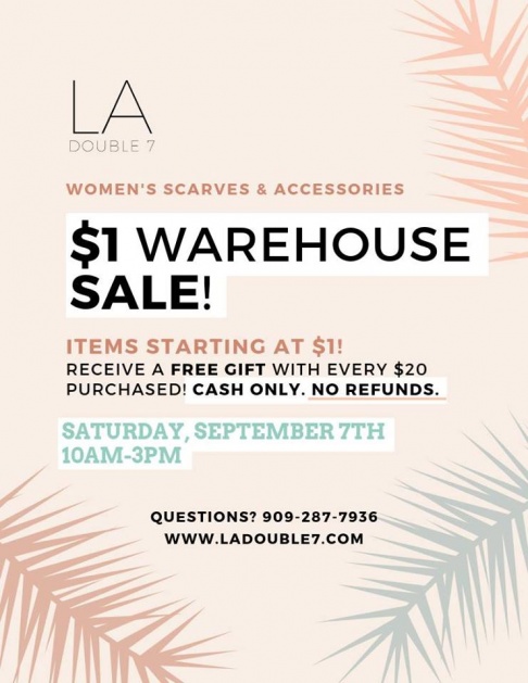 La Double 7, Inc. Warehouse Sale