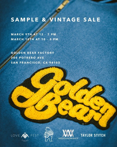 Golden Bear Sample and Vintage Sale
