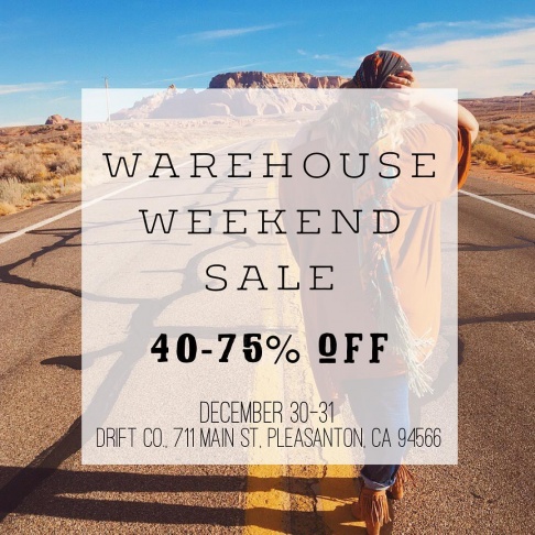 Drift Co. Warehouse Weekend Sale