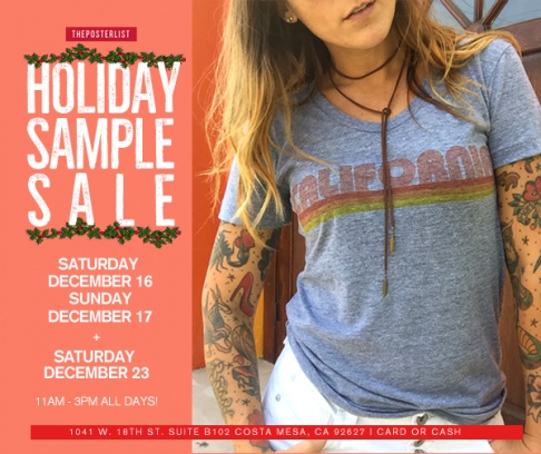 The Poster List Holiday Sample Sale 