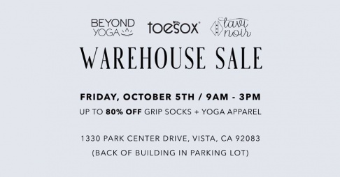 Beyond Yoga, ToeSox, and Tavi Noir Warehouse Sale
