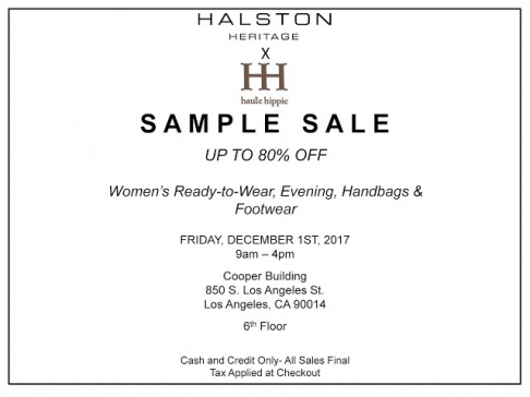 Halston and Haute Hippie Sample Sale